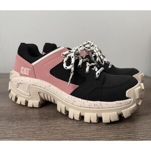 Caterpillar Invader Sport Womens Size 7 Black Pink Composite Toe Work Shoes